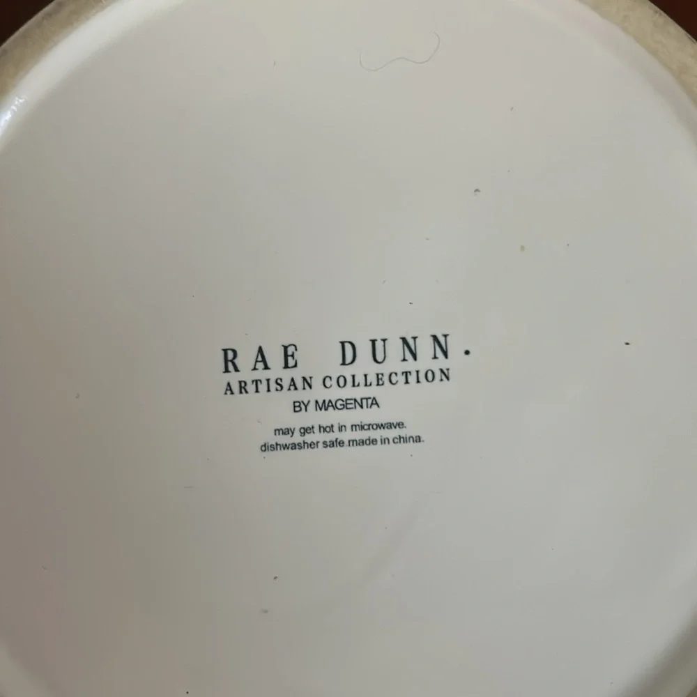 Rae Dunn ceramic cat bowl. “Feast” EUC